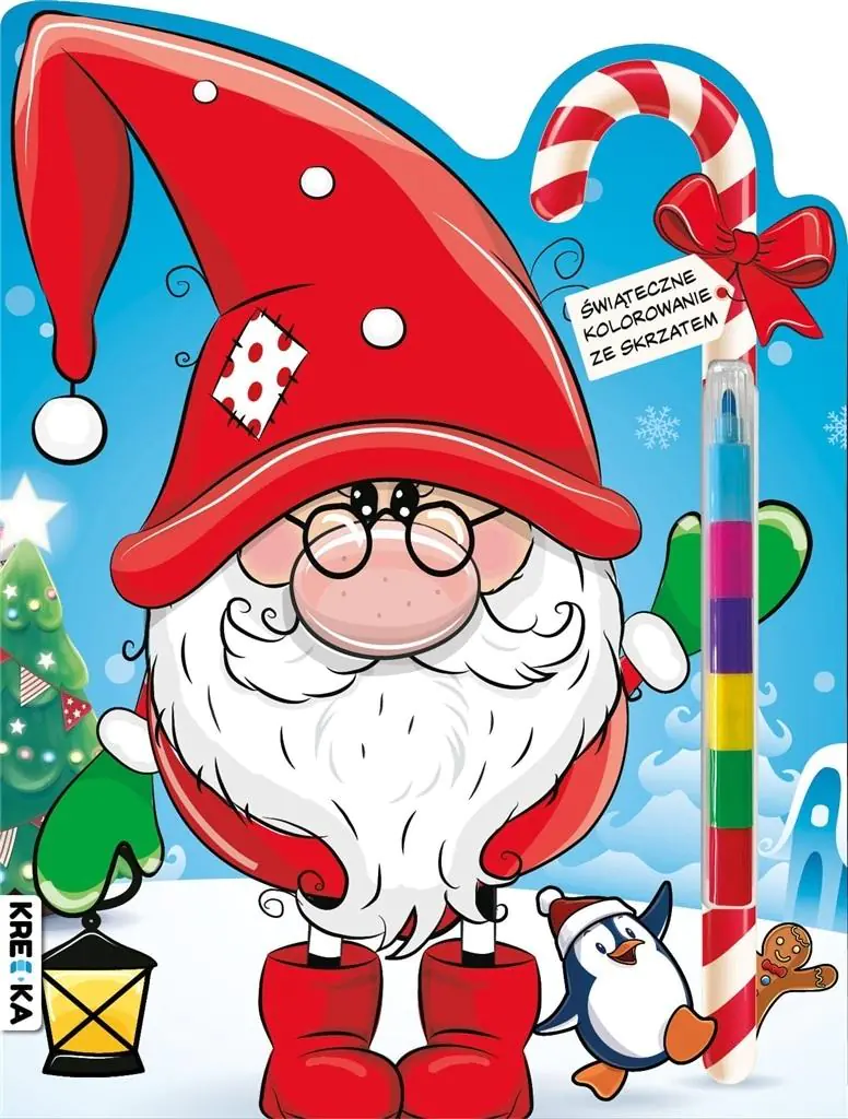 Książka - Świąteczne kolorowanie ze skrzatem