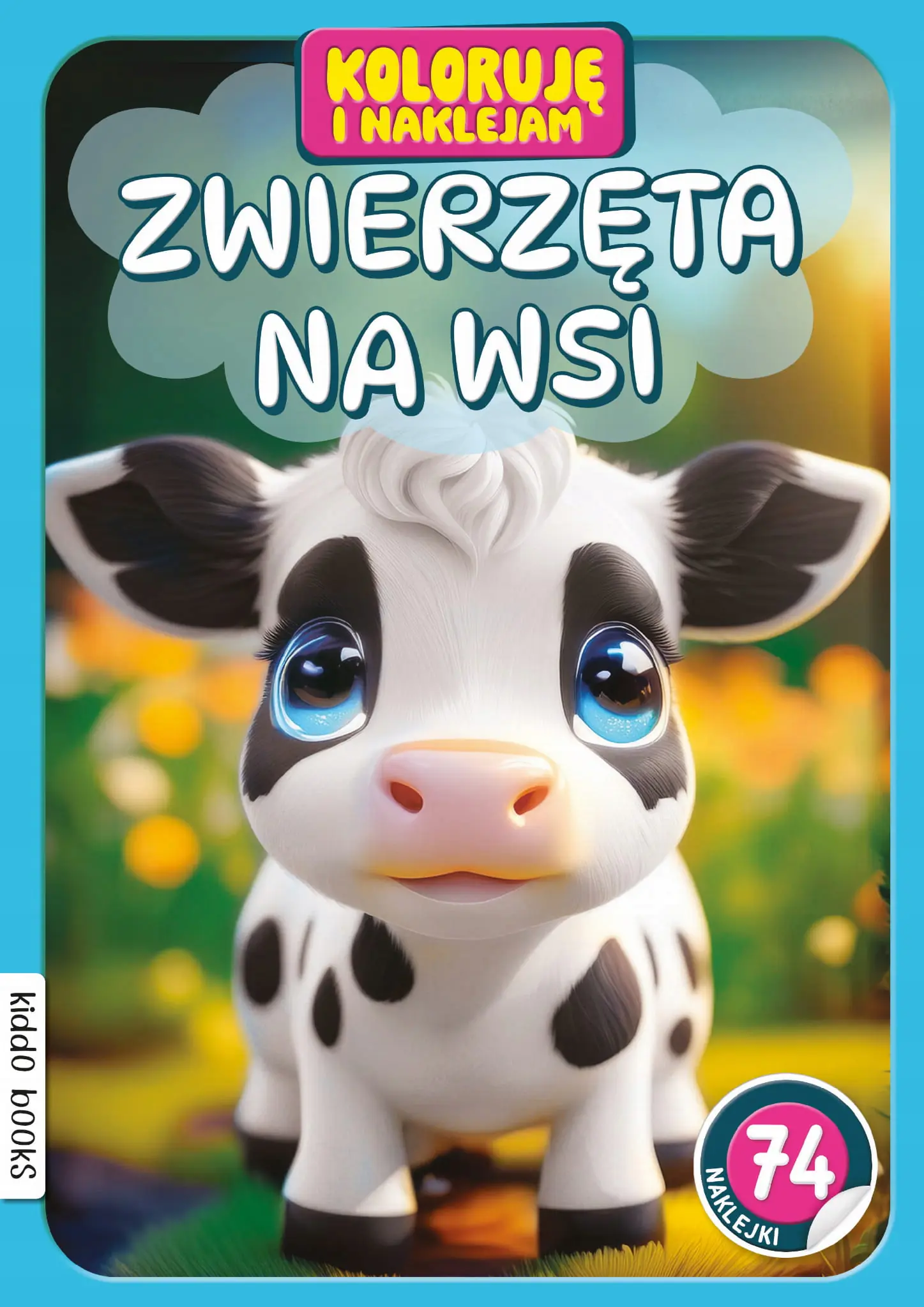 Książka - Koloruję i naklejam, Zwierzęta na wsi