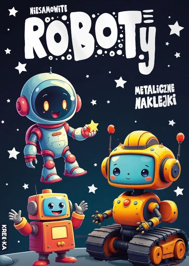 Książka - Kolorowanka z naklejkami - Niesamowite roboty