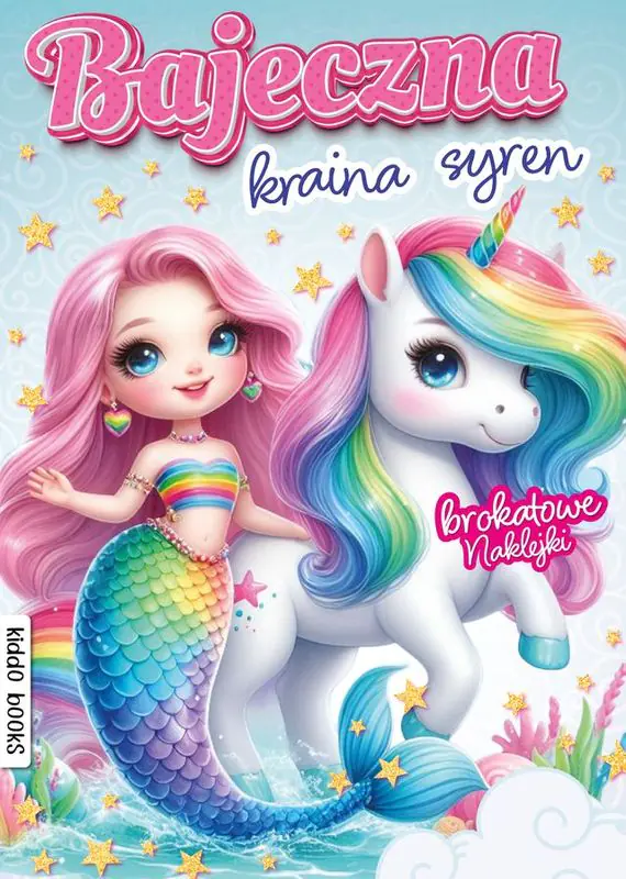 Książka - Bajeczna kraina syren. Brokatowe naklejki
