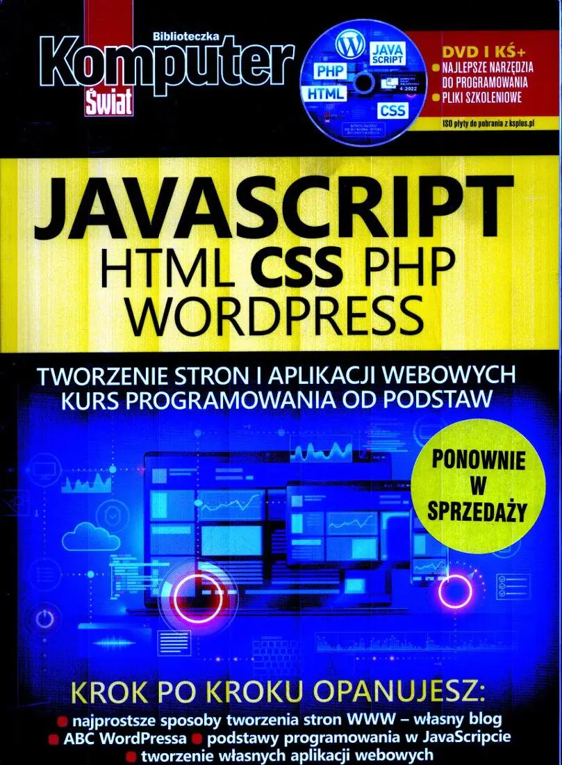 Książka - Komputer Świat Biblioteczka. JavaScript HTML CSS PHP WordPress