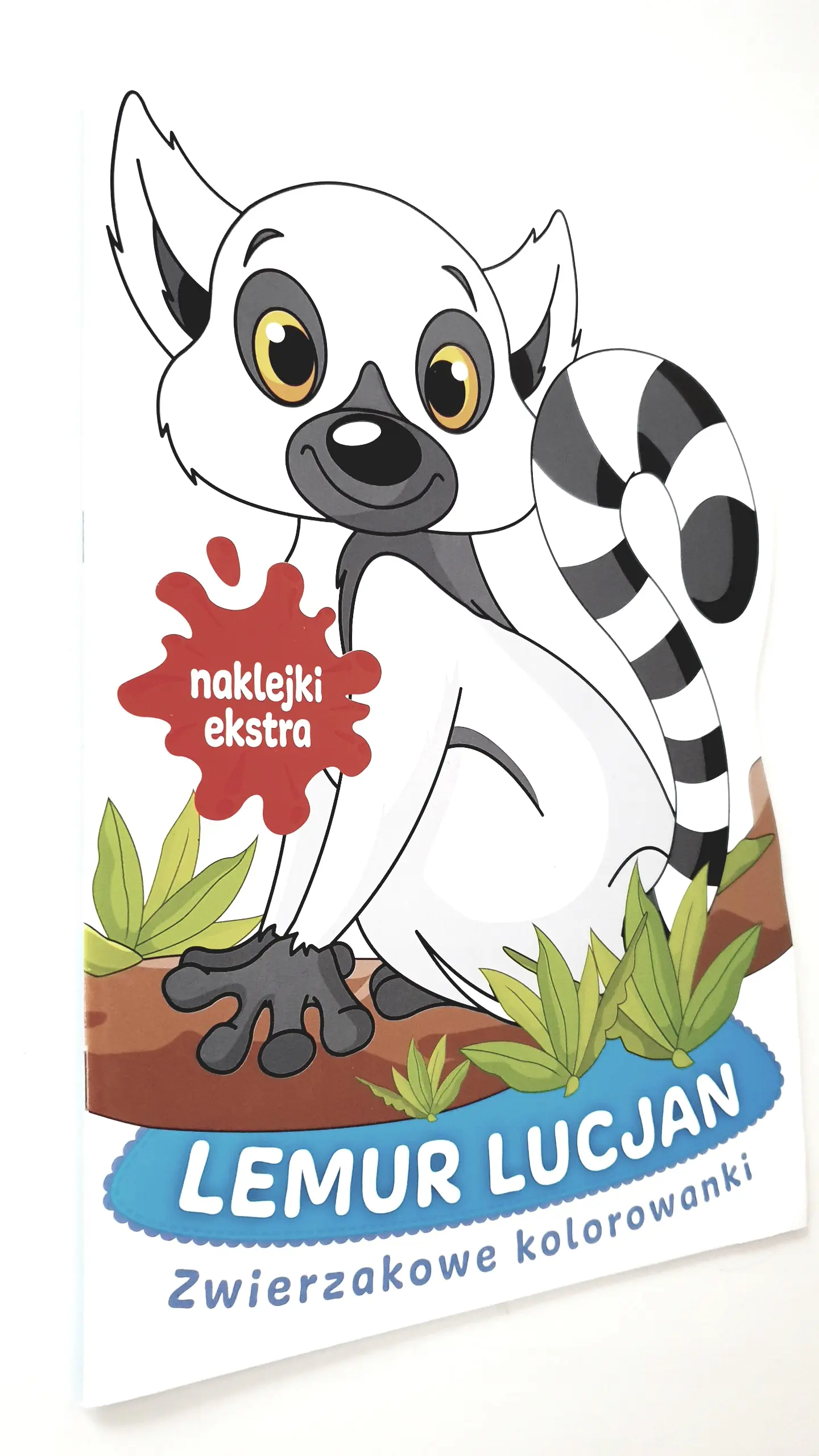 Książka - Zwierzakowe kolorowanki. Lemur Lucjan