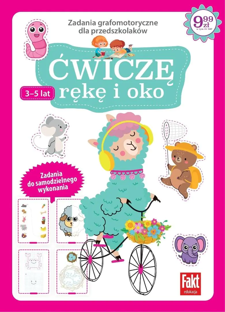 Książka - Ćwiczę rękę i oko. Zadania grafomotoryczne dla przedszkolaków