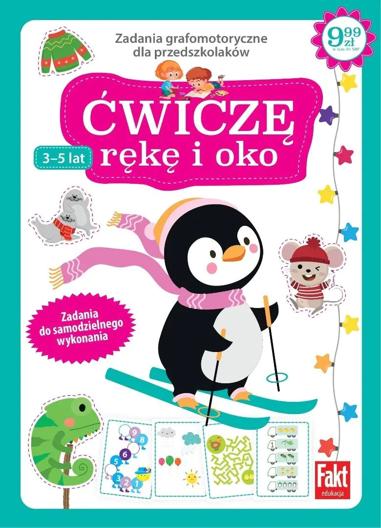 Książka - Ćwiczę rękę i oko. Zadania grafomotoryczne..