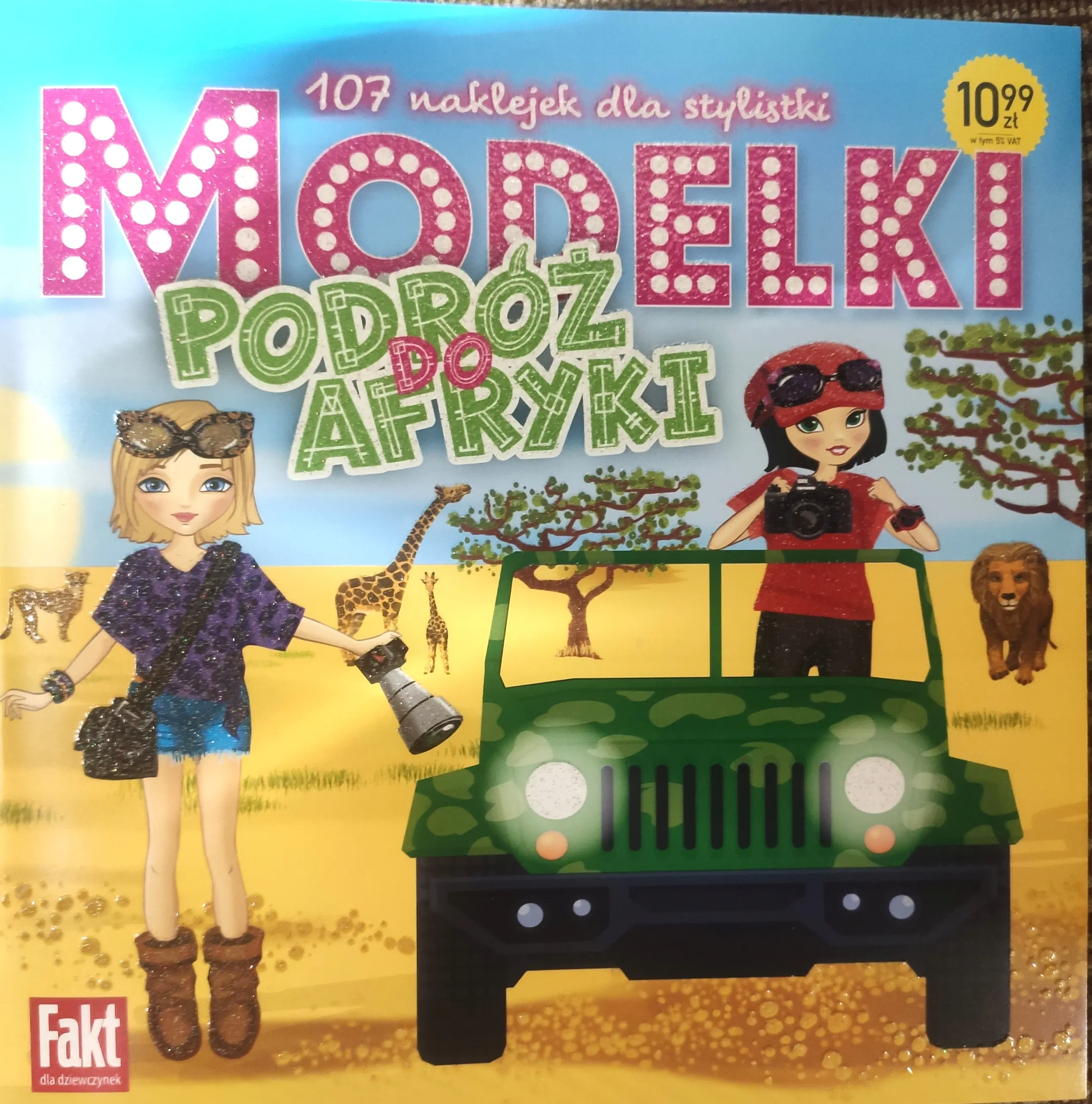 Książka - Modelki Podróż do Afryki. 107 naklejek..