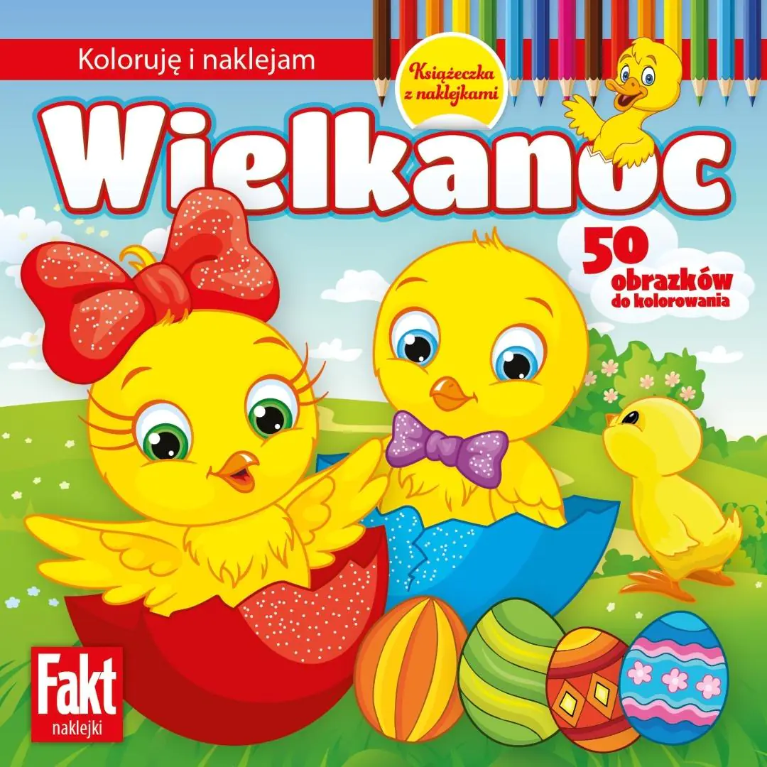 Książka - Wielkanoc. Koloruję i naklejam