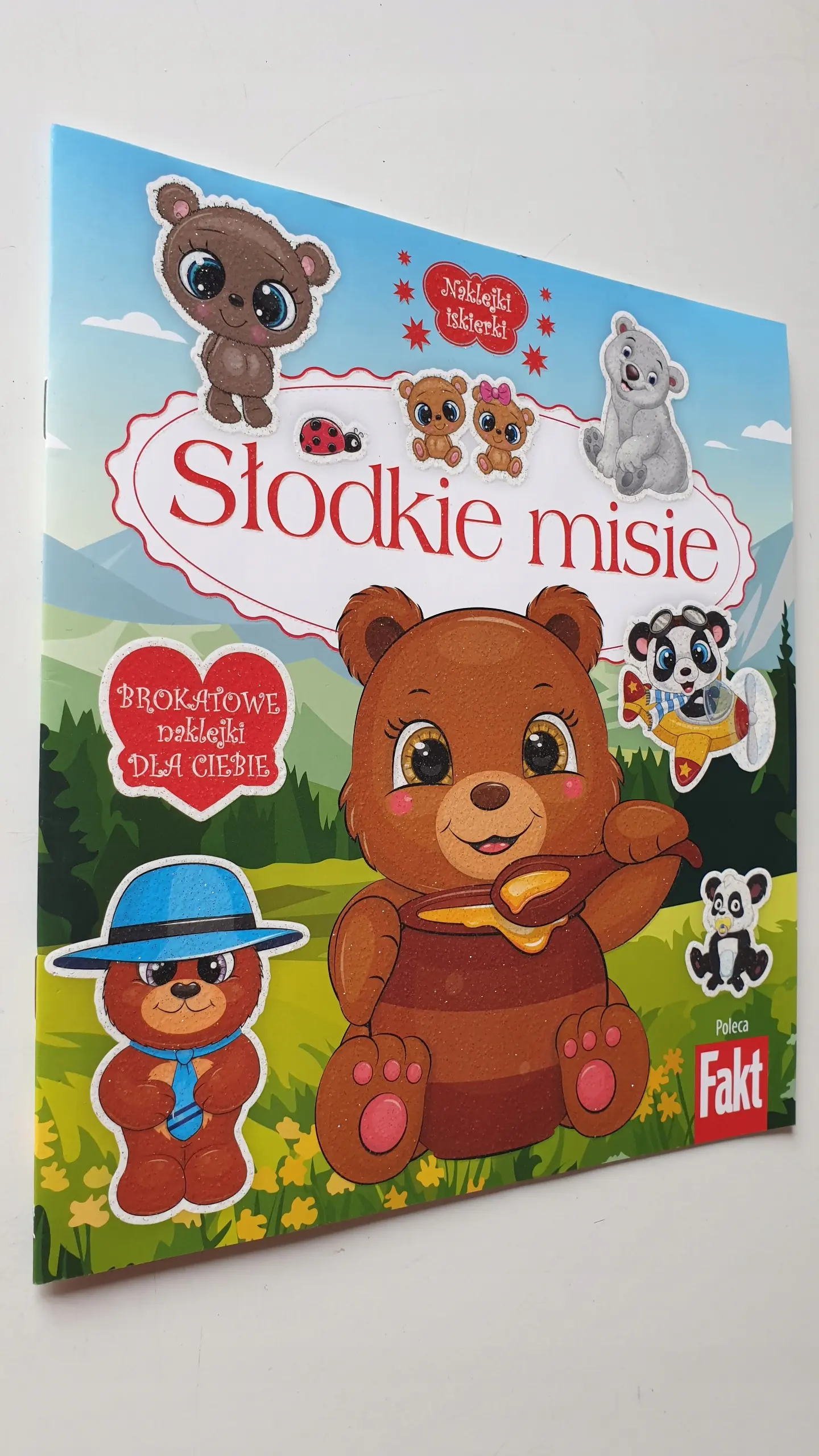 Książka - Słodkie misie. Brokatowe naklejki dla ciebie