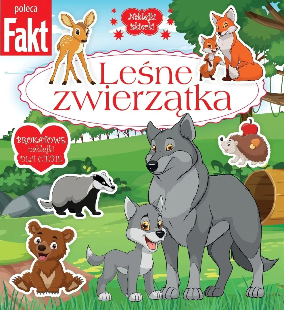 Książka - Leśne zwierzątka. Brokatowe naklejki dla ciebie
