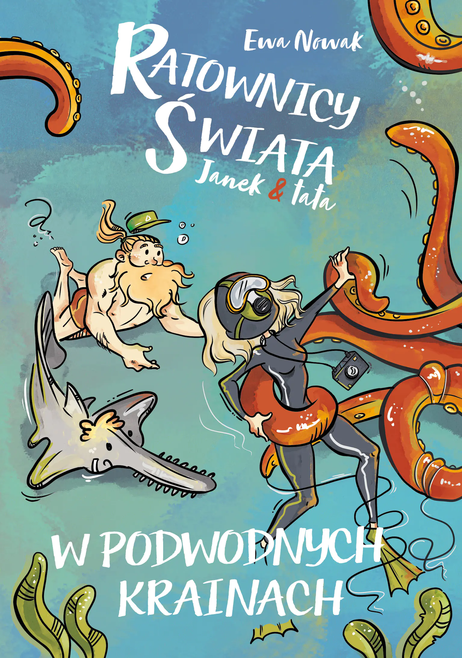 Książka - Janek i tata. W podwodnych krainach