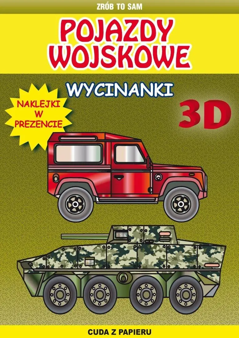 Książka - Pojazdy wojskowe. Wycinanki 3D