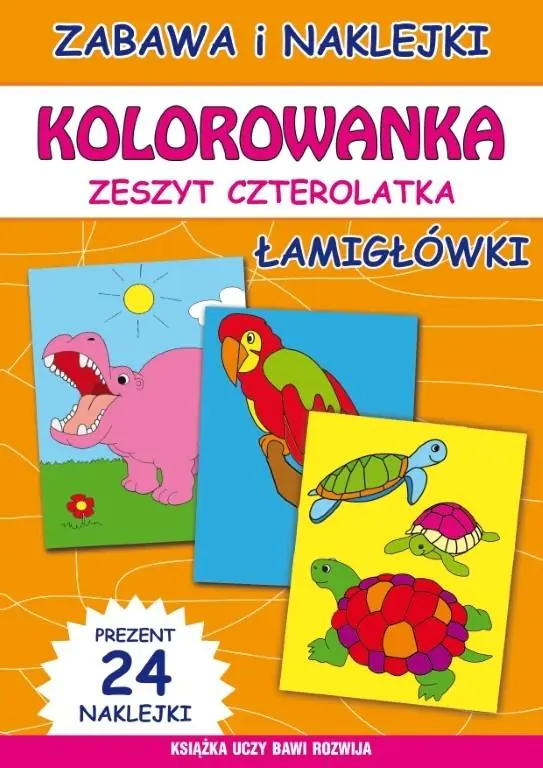 Książka - Kolorowanka. Zeszyt czterolatka. Łamigłówki