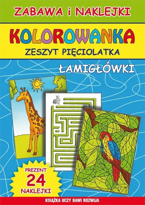 Książka - Kolorowanka. Zeszyt pięciolatka. Łamigłówki