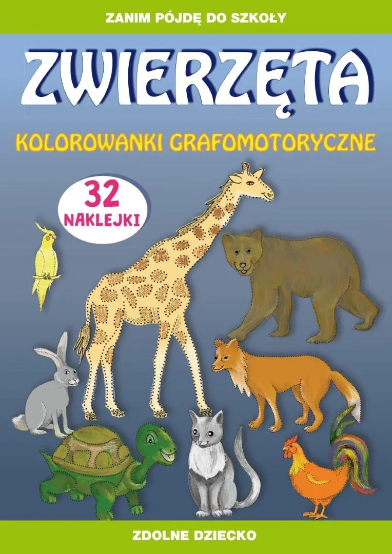 Książka - Zwierzęta. Kolorowanki grafomotoryczne