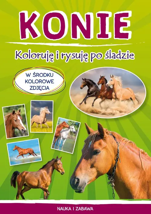 Książka - Konie. Koloruję i rysuję po śladzie