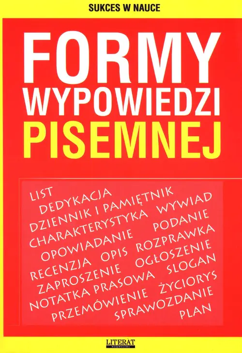 Książka - Formy wypowiedzi pisemnej