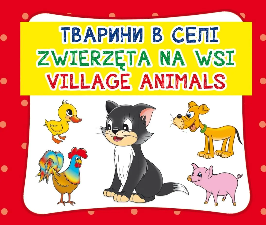 Książka - Zwierzęta na wsi. Wersja polsko-angielsko-ukraińska