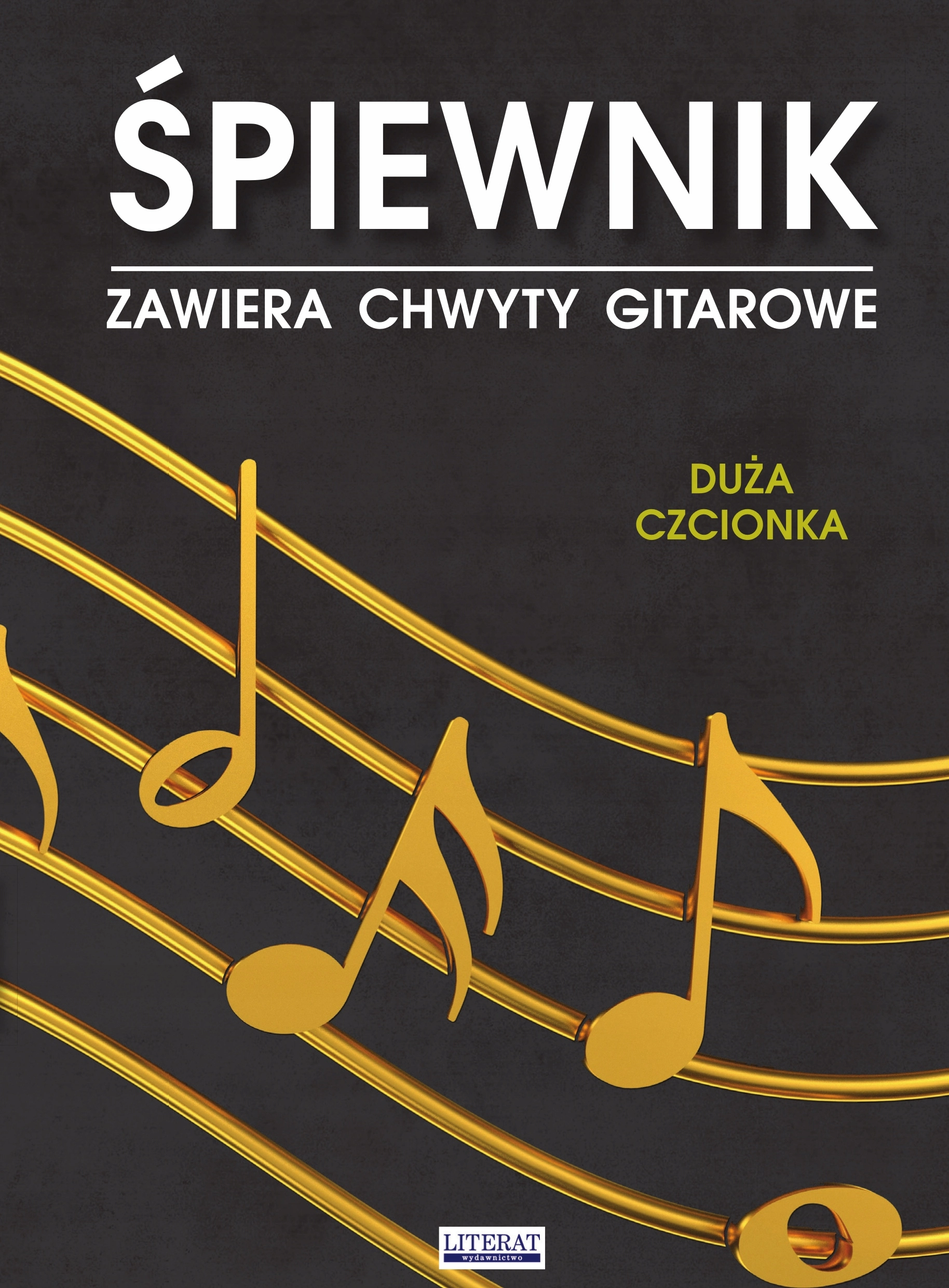 Książka - Śpiewnik. Zawiera chwyty gitarowe. Duża czcionka
