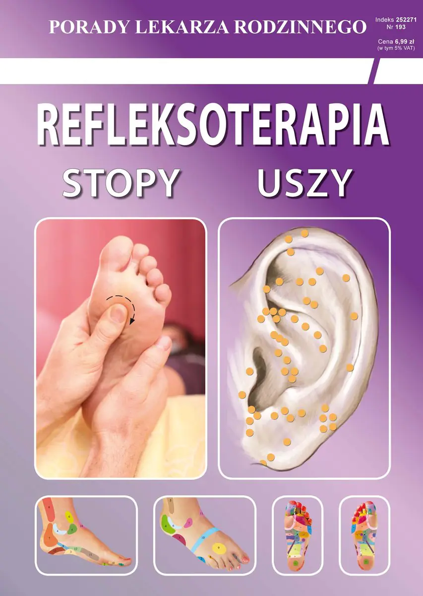 Książka - Refleksoterapia Stopy uszy Porady Lekarza Rodzinnego 193