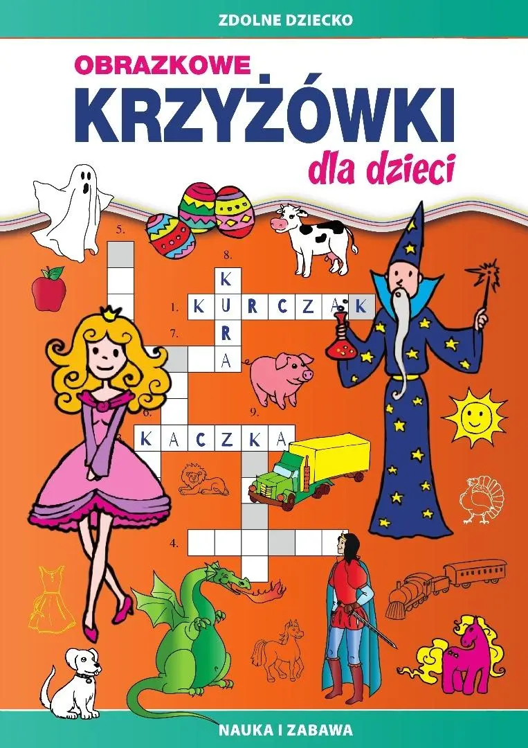 Książka - Obrazkowe krzyżówki dla dzieci. Nauka i zabawa