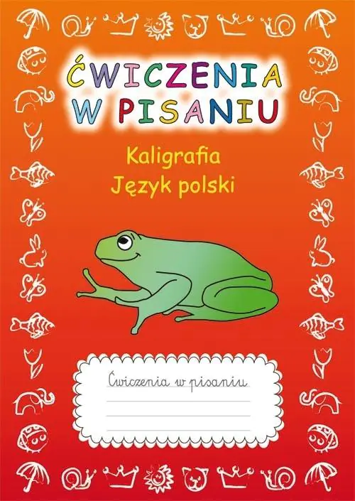 Książka - Ćwiczenia w pisaniu. Kaligrafia. J.Polski (z żabą)