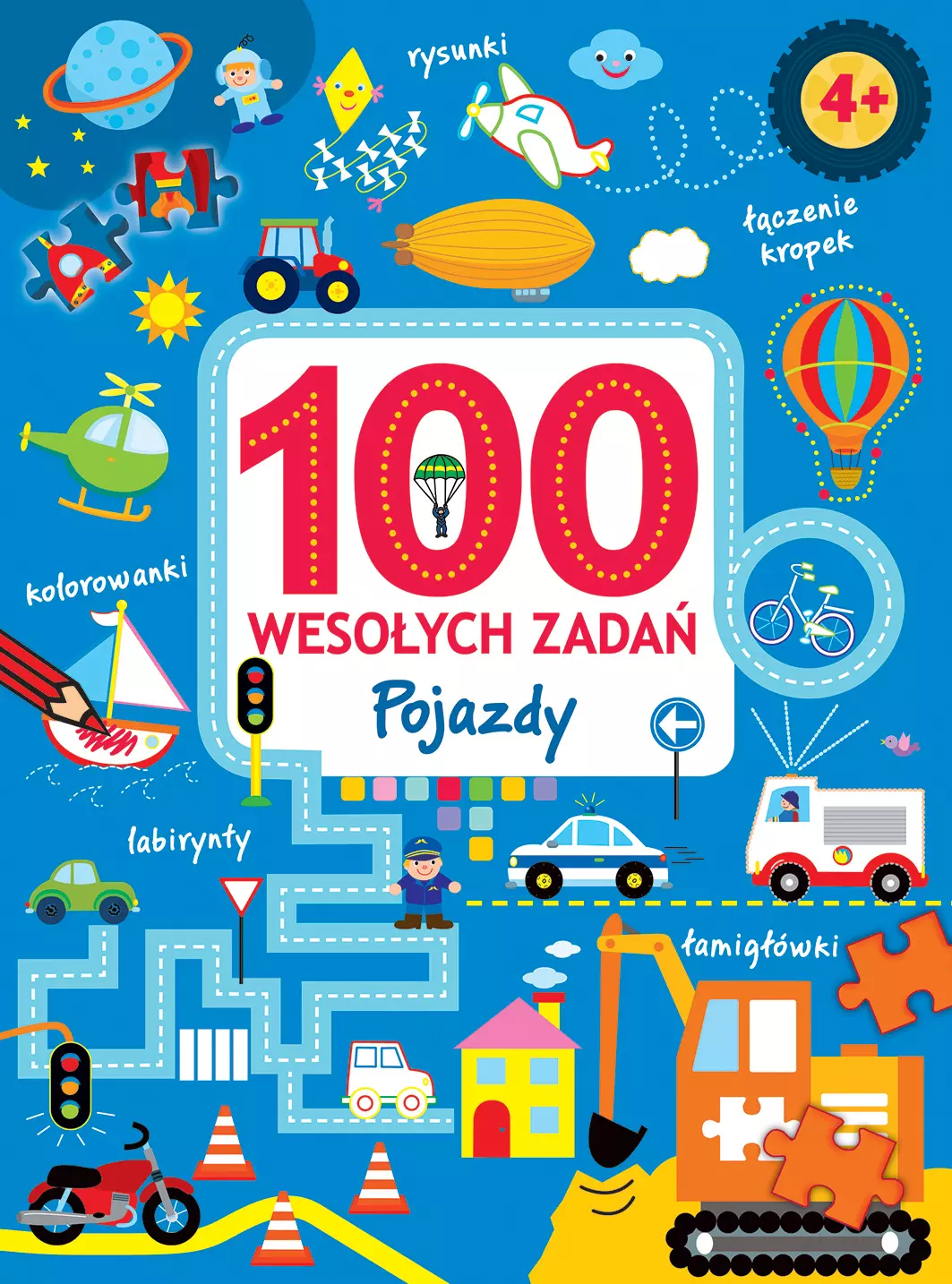 Książka - 100 wesołych zadań. Pojazdy