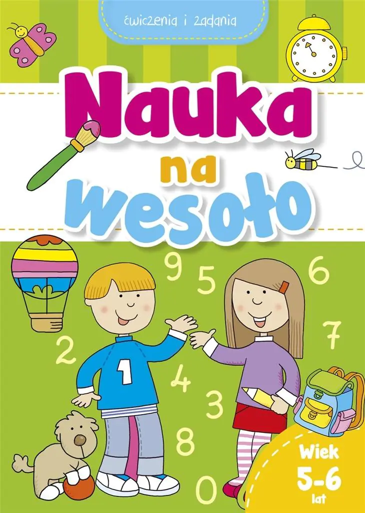 Książka - Nauka na wesoło. Ćwiczenia i zadania. Wiek 5-6 lat
