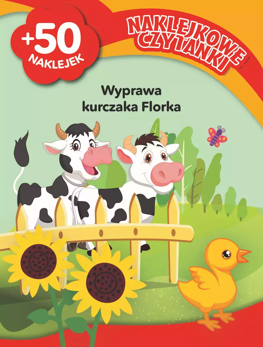 Książka - Naklejkowe czytanki. Wyprawa kurczaka Florka