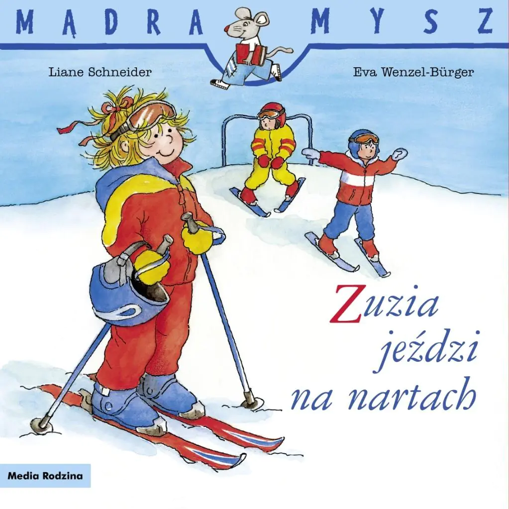 Zuzia jeździ na nartach. Mądra mysz