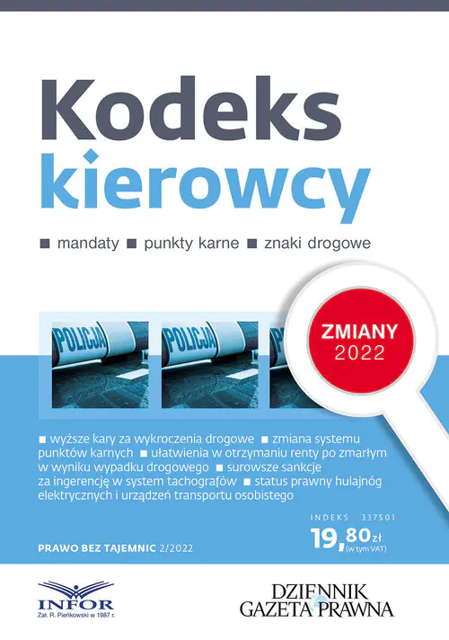 Książka - Kodeks kierowcy. Zmiany 2022. Prawo bez tajemnic