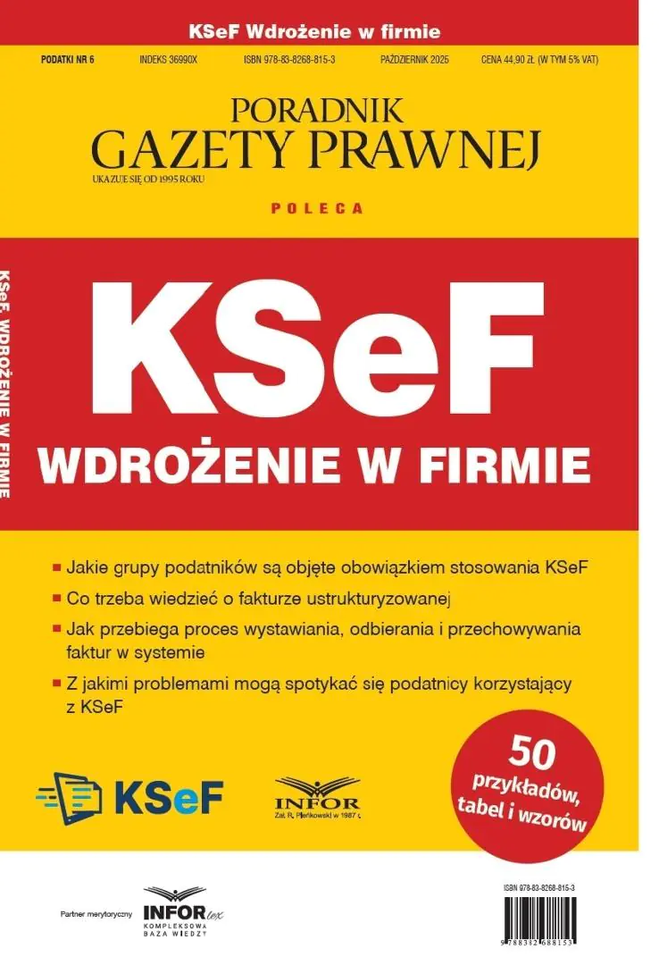 Książka - KSeF wdrożenie w firmie Podatki 6/2025