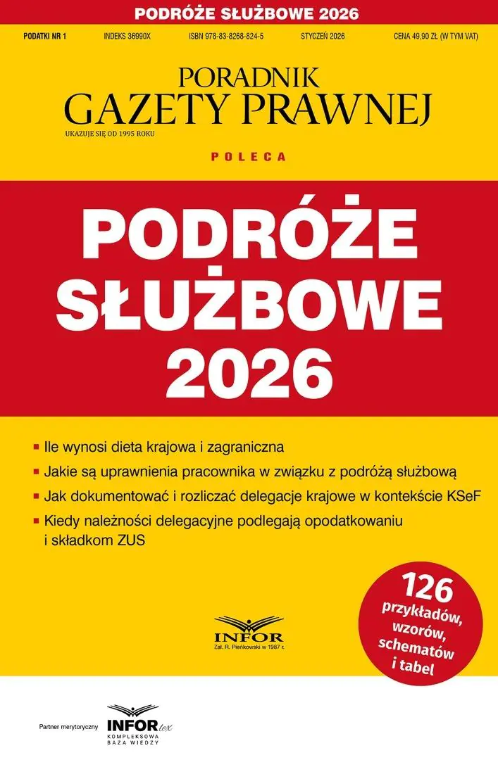 Książka - Podróże służbowe 2026. Podatki 1/2026