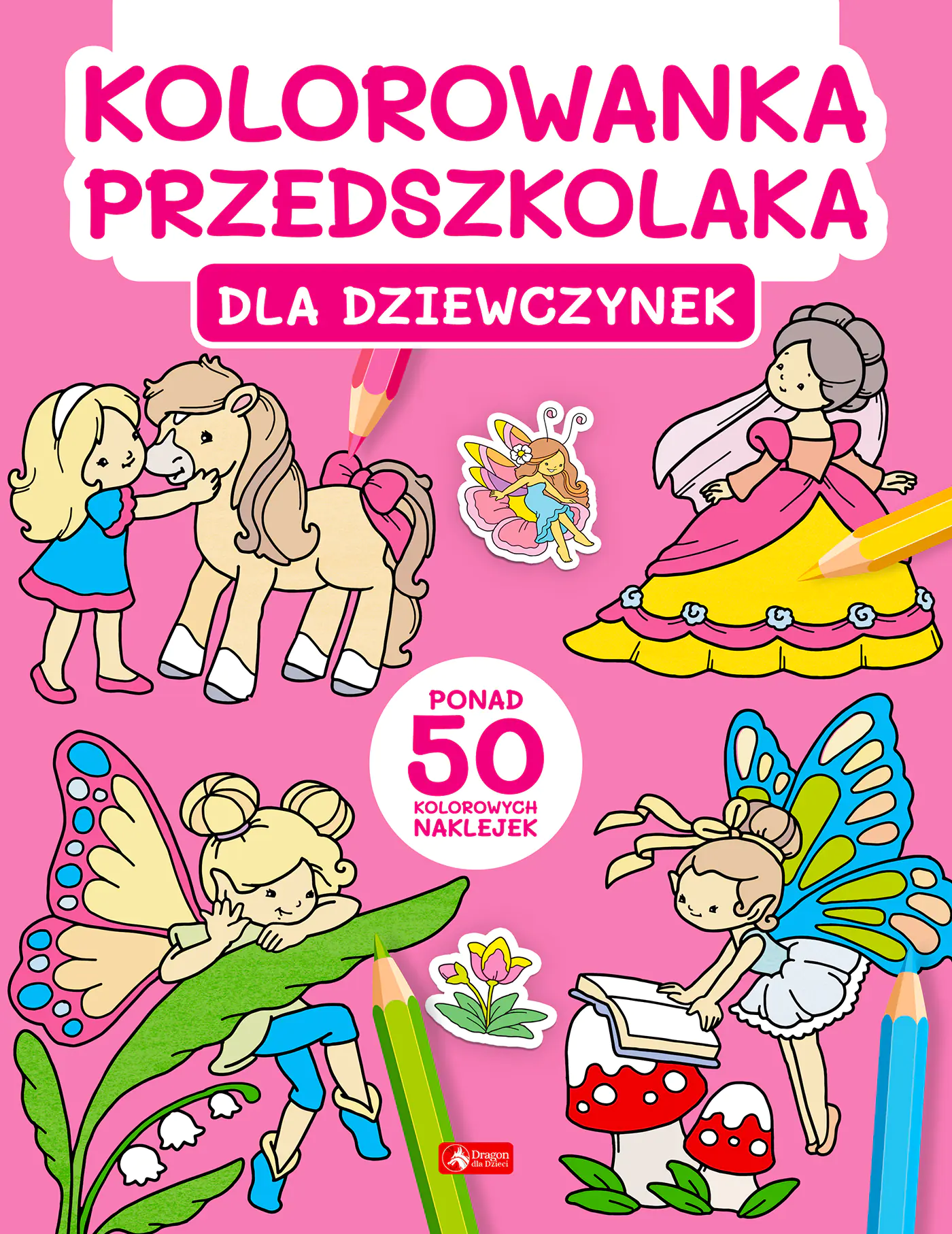 Książka - Dla dziewczynek. Kolorowanka przedszkolaka