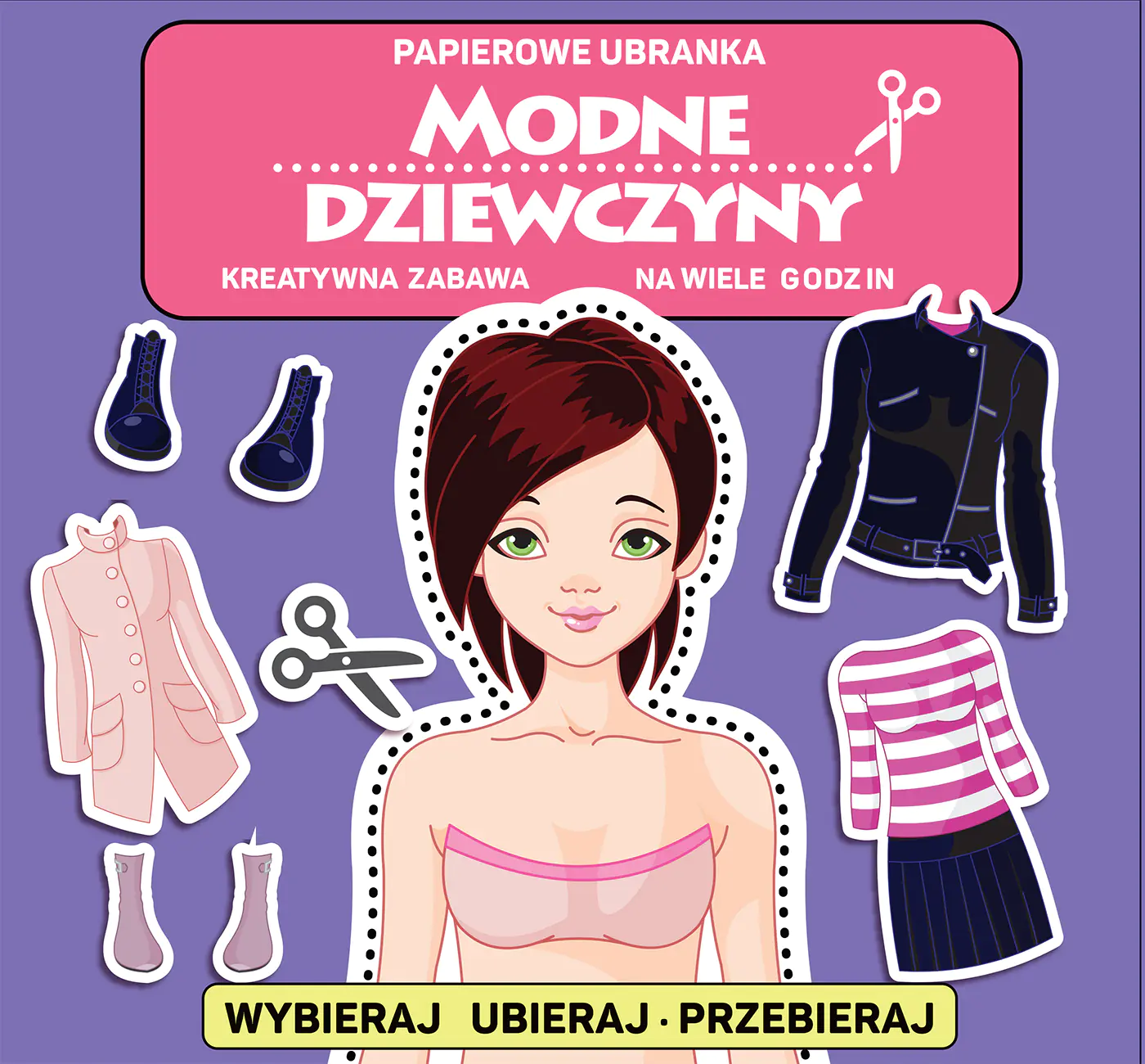 Książka - Modne dziewczyny. Papierowe ubranka