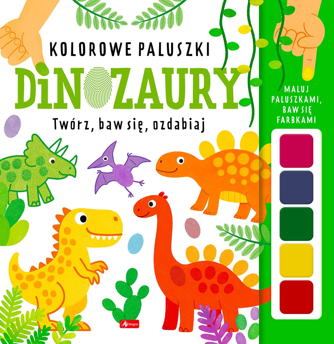 Książka - Dinozaury. Kolorowe paluszki
