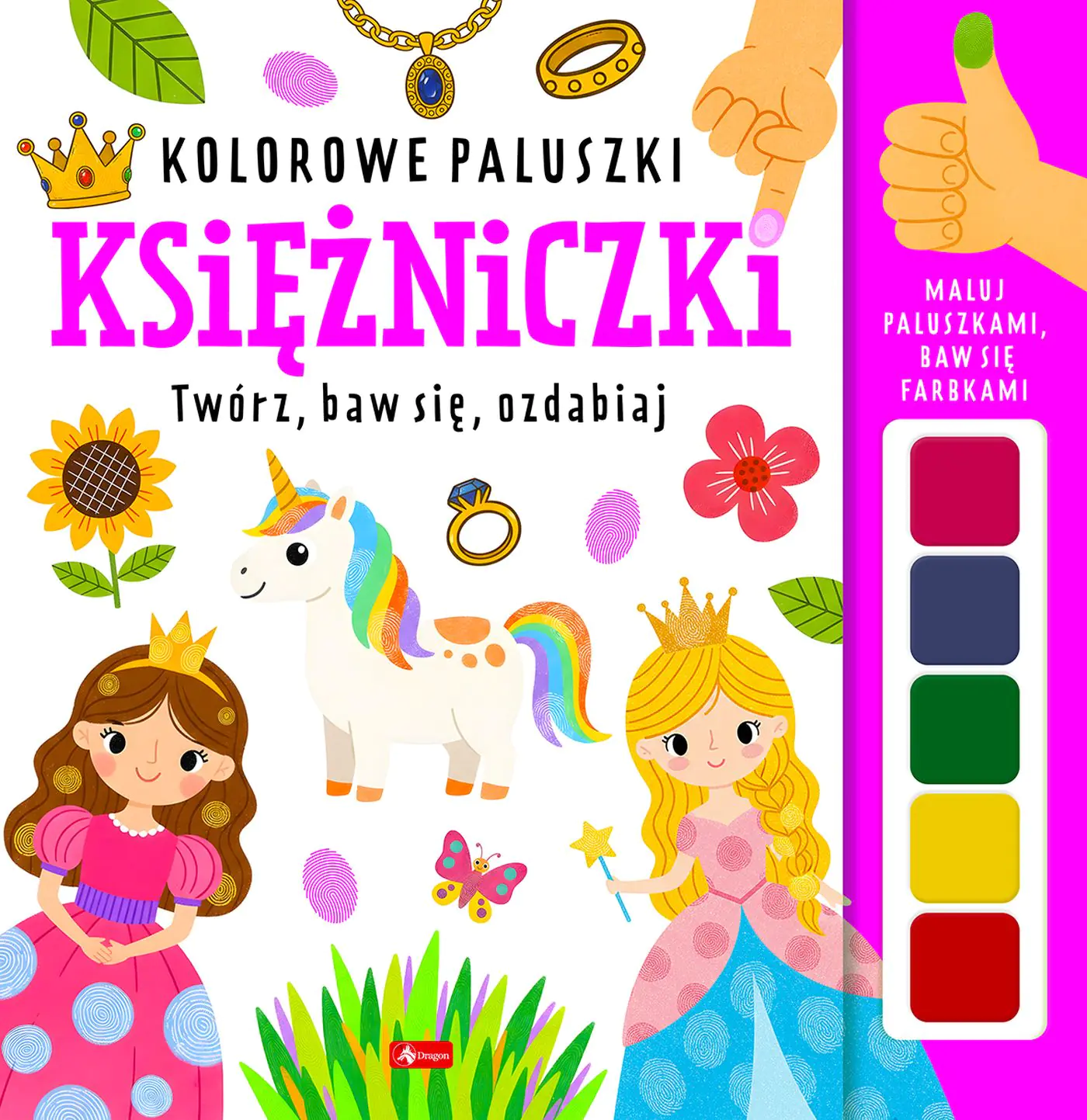 Książka - Księżniczki. Kolorowe paluszki