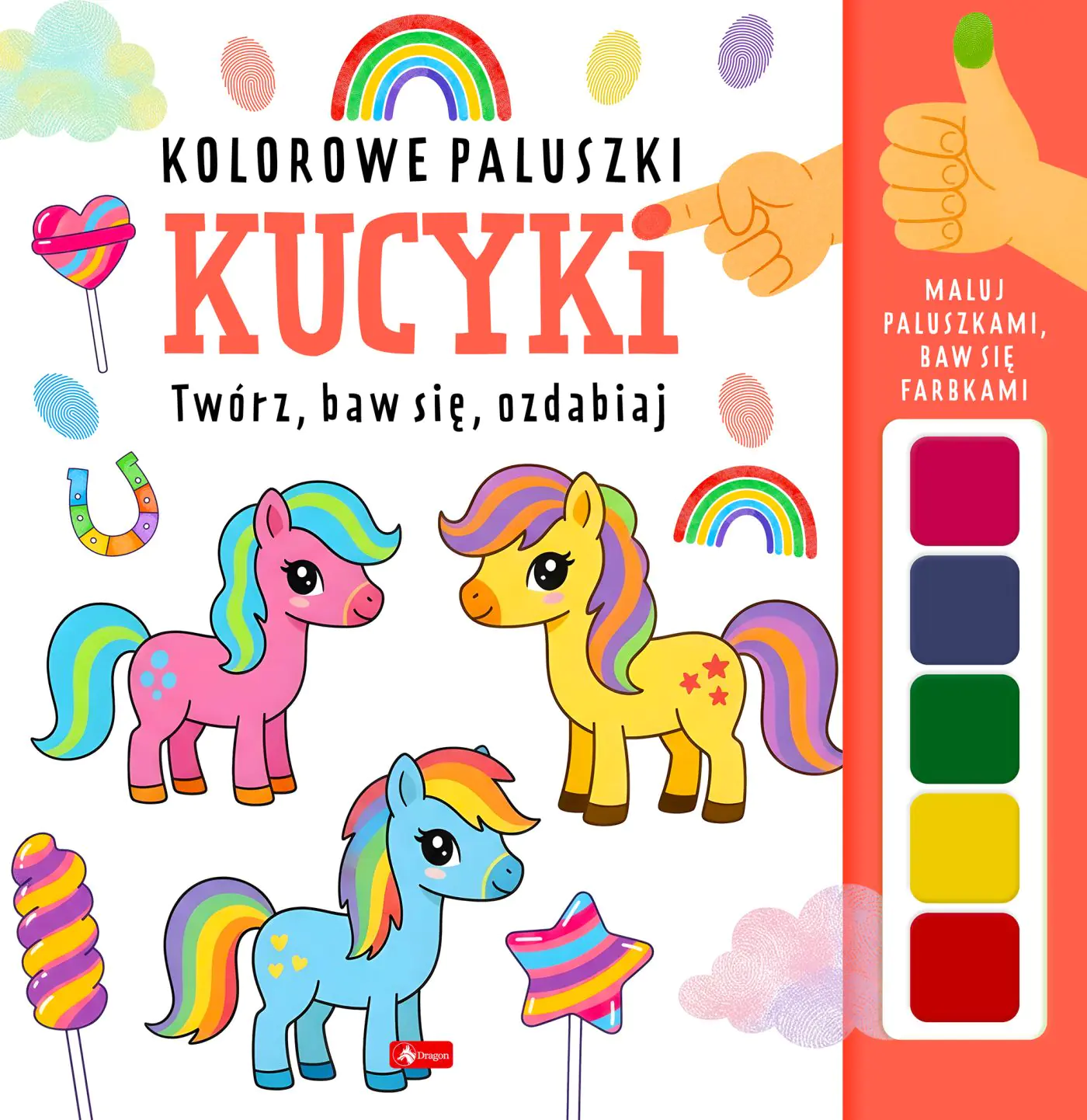 Książka - Kucyki. Kolorowe paluszki