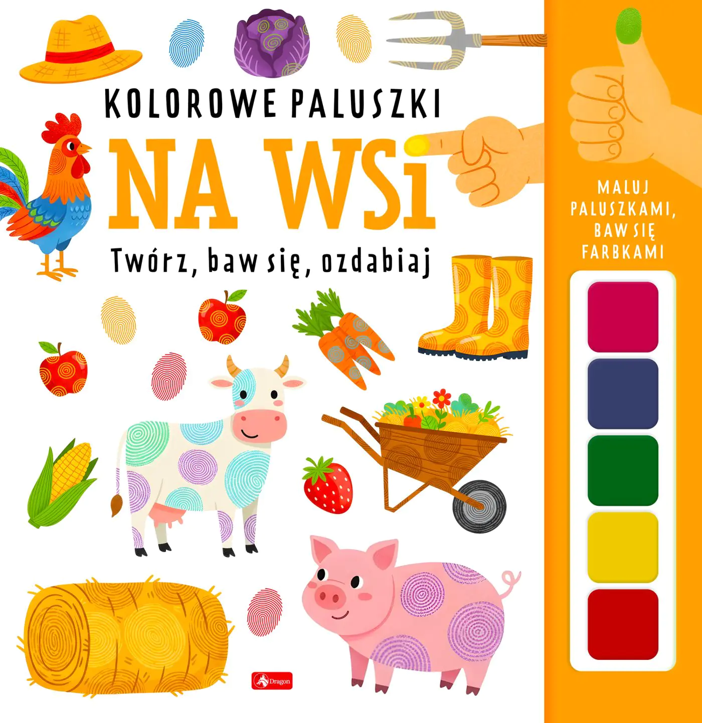 Książka - Na wsi. Kolorowe paluszki