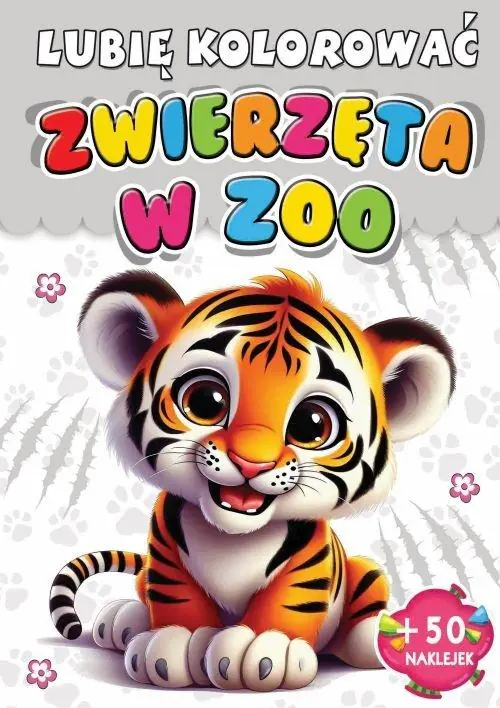 Książka - Kolorowanka Zwierzęta w zoo + 50 naklejek