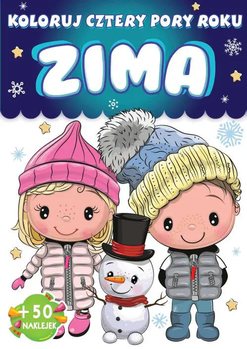 Książka - Zima. Koloruj. Cztery pory roku
