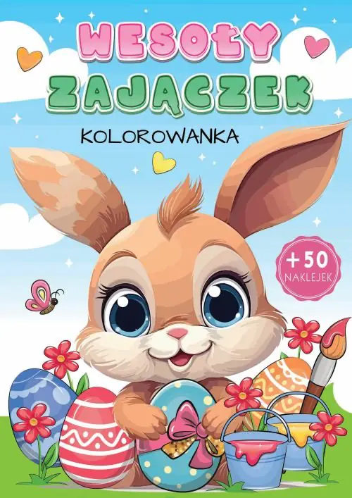 Książka - Wesoły zajączek. Kolorowanka