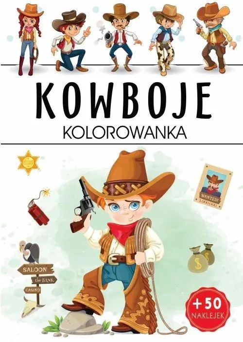 Książka - Kowboje. Kolorowanka