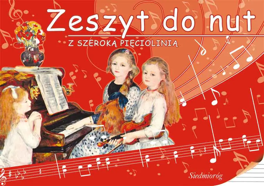 Książka - Zeszyt do nut z szeroką pięciolinią