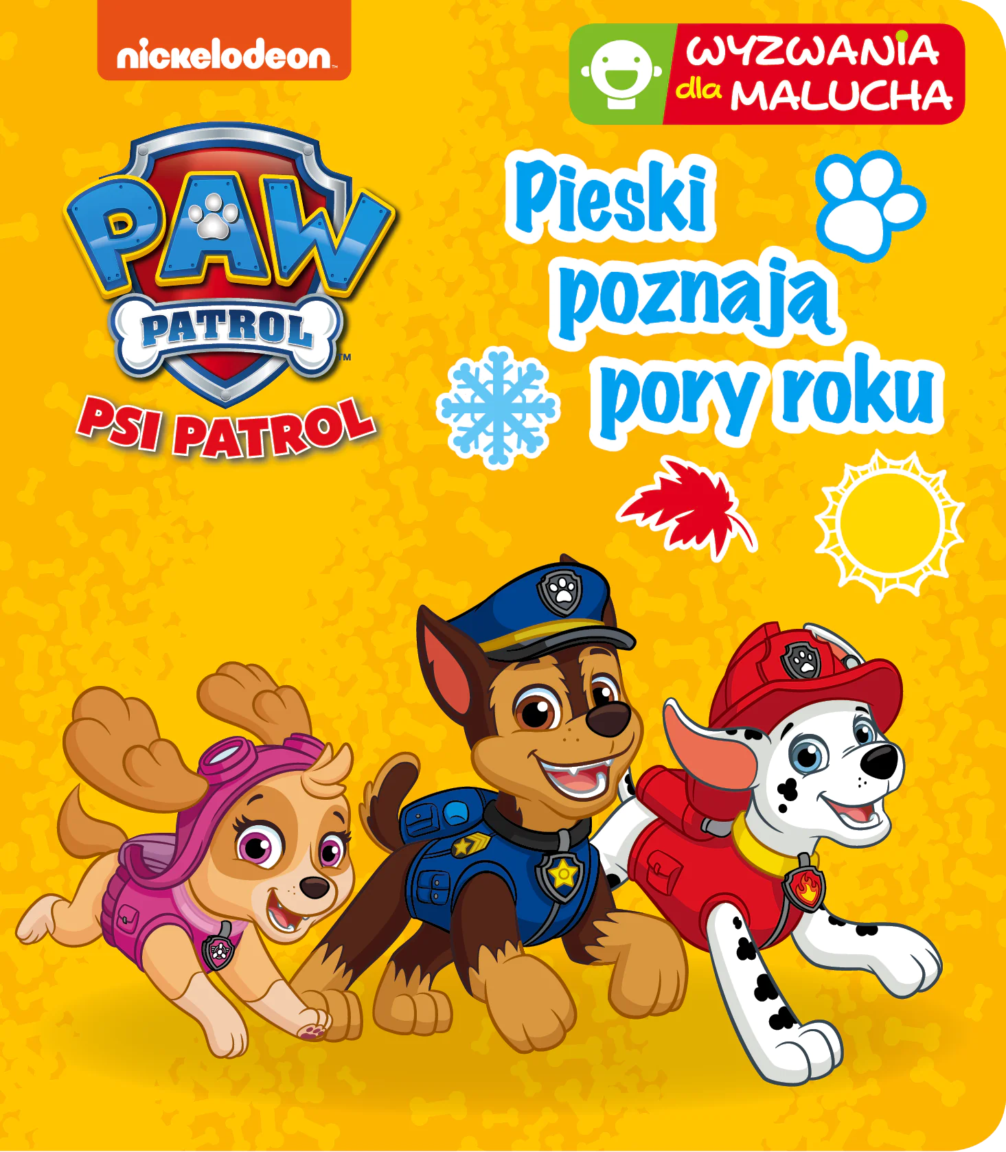 Książka - Psi Patrol. Wyzwania dla malucha. Pieski poznają pory roku
