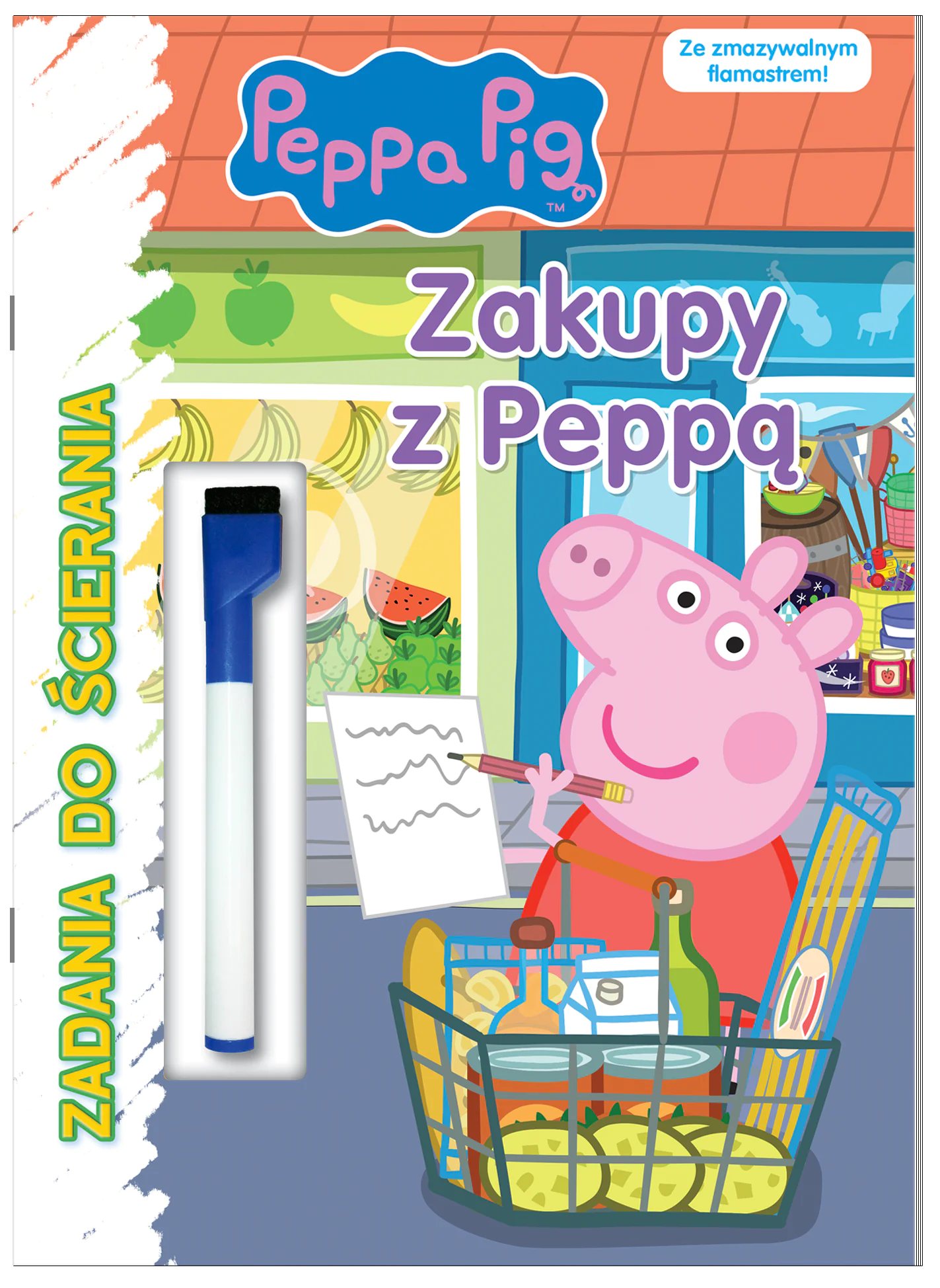Książka - Peppa Pig Świnka Peppa Zadania do Ścierania