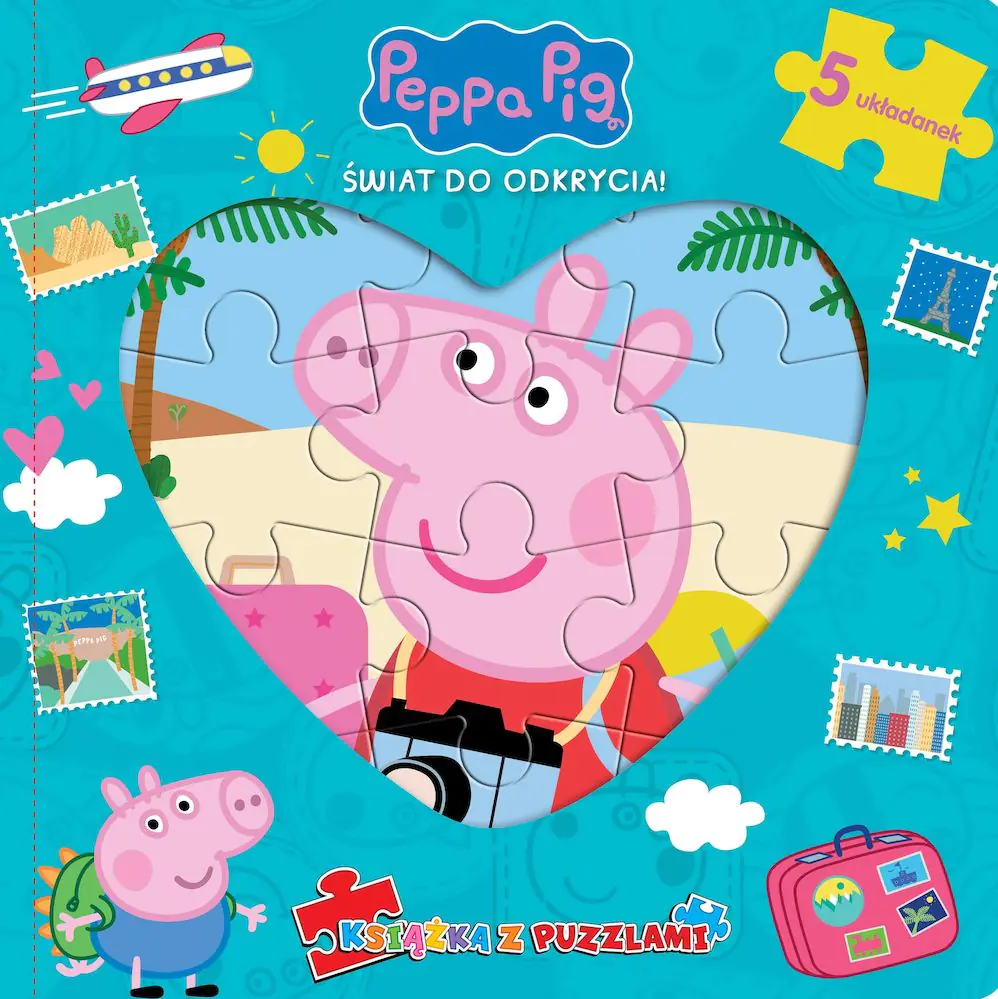 Książka - Świat do odkrycia. Peppa Pig. Książka z puzzlami