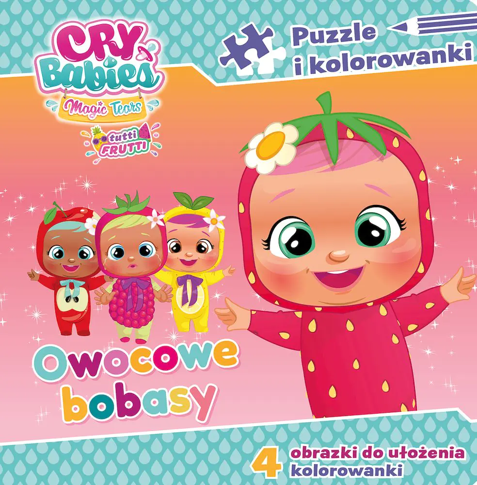 Książka - Cry babies. Puzzle i kolorowanki. Owocowe bobasy