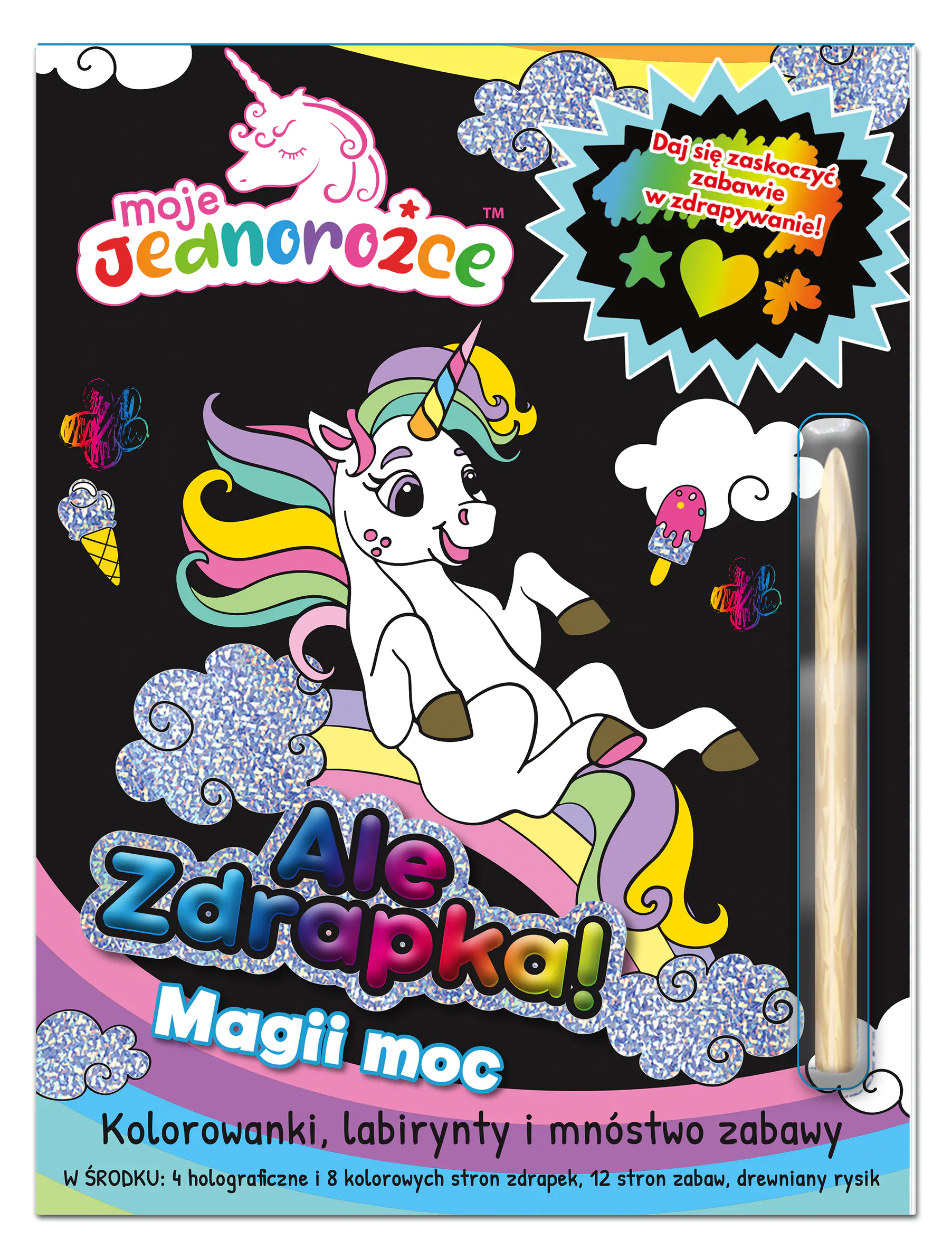 Książka - Magii moc. Moje Jednorożce. Ale zdrapka! Część 2