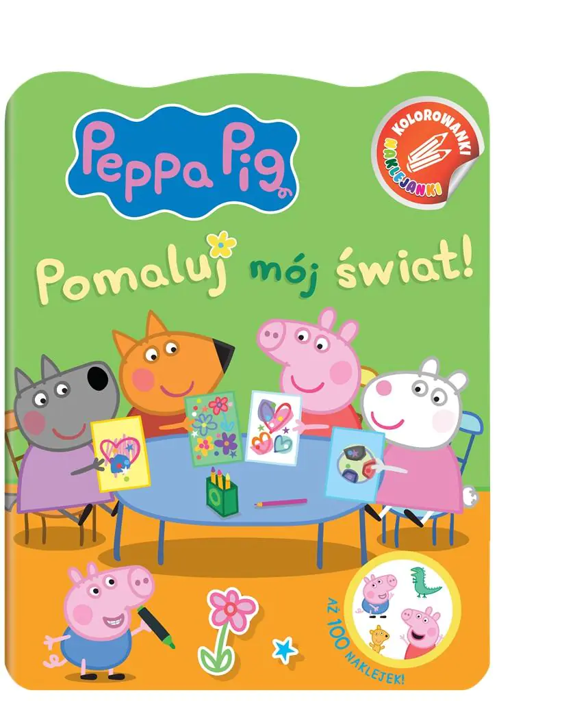 Książka - Peppa Pig. Kolorowanki naklejanki
