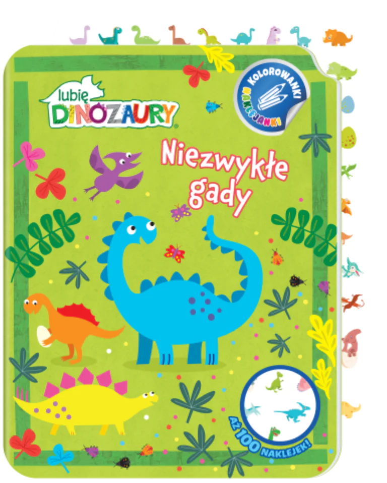 Książka - Lubię Dinozaury Kolorowanki Naklejanki