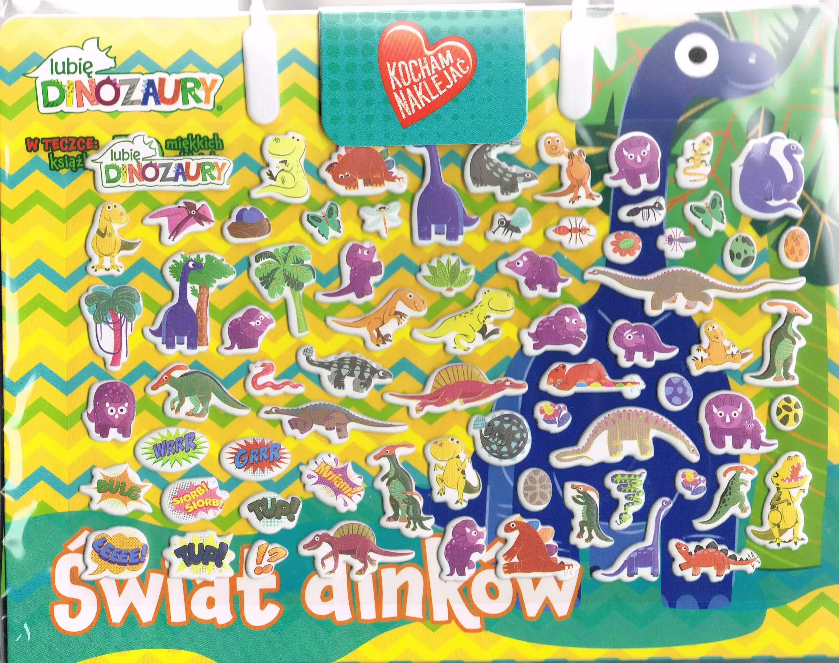 Książka - Lubię dinozaury Kocham naklejać część 1. Świat dinków